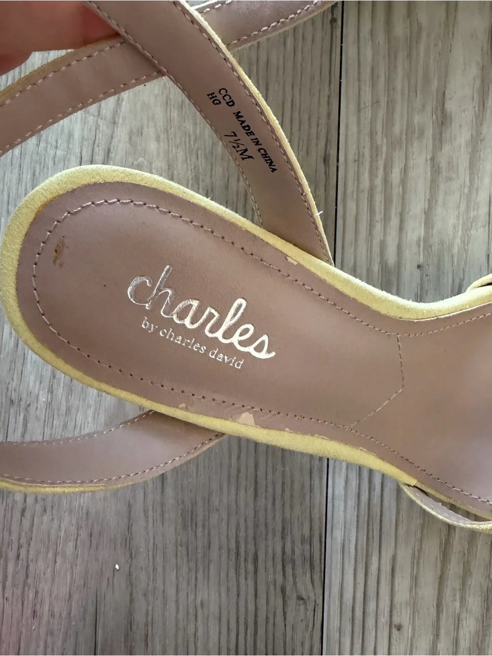 Charles by Charles David yellow heels in US 7.5